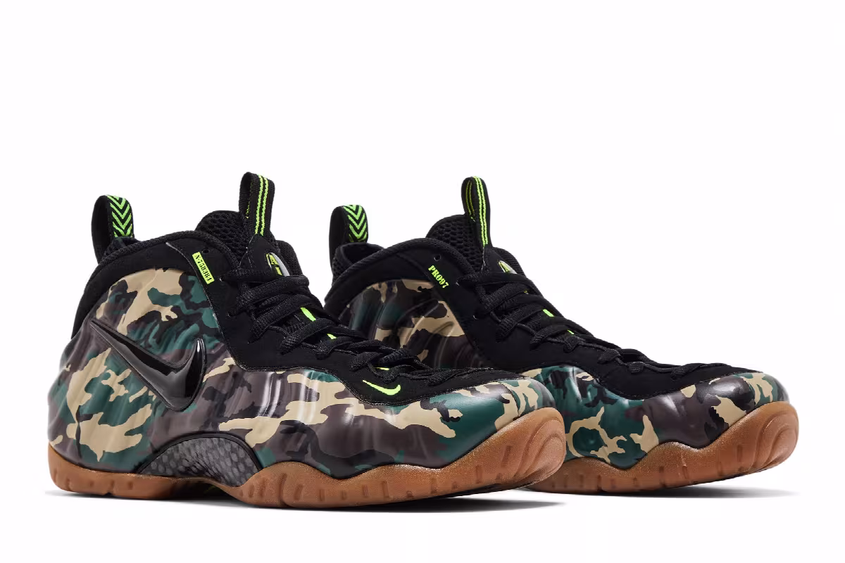 Nike Air Foamposite Pro Prm Le Green Camo, view 9