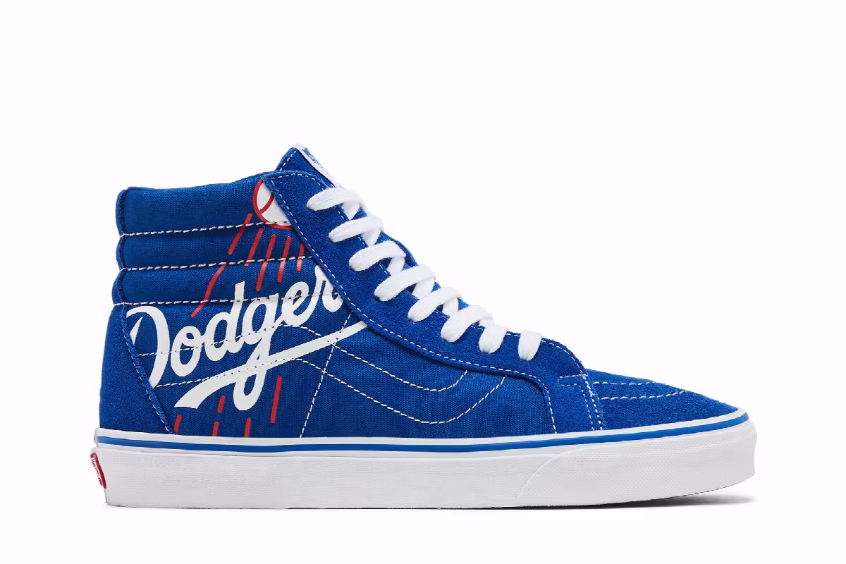 MLB x Vans SK8-Hi Reissue Dodgers, view 2