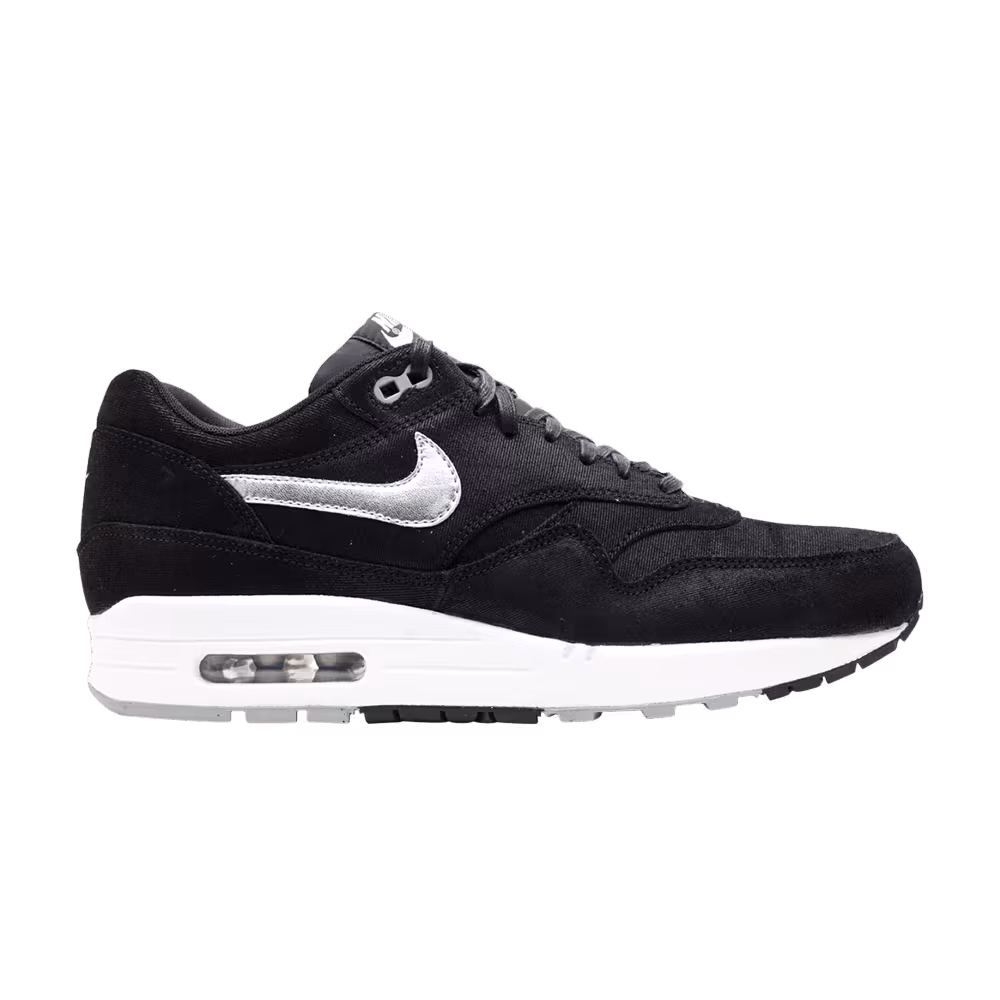 Nike Women's Air Max 1 Premium Black Metallic Silver