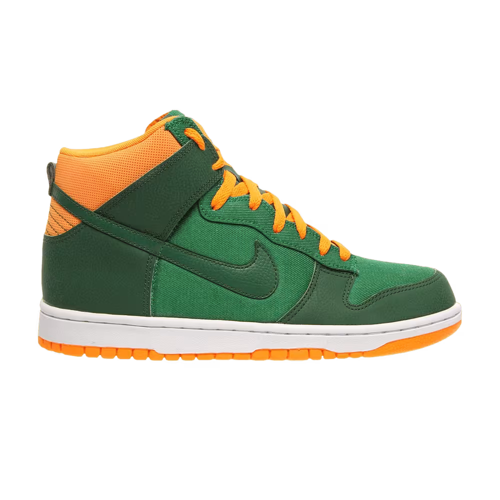 Nike Dunk High Court Green Vivid Orange