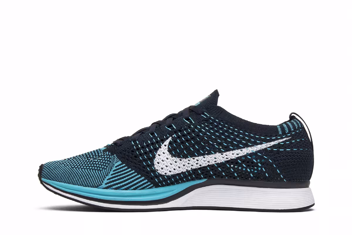 Nike Flyknit Racer Chlorine Blue, view 4