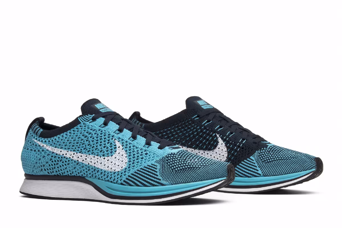 Nike Flyknit Racer Chlorine Blue, view 9