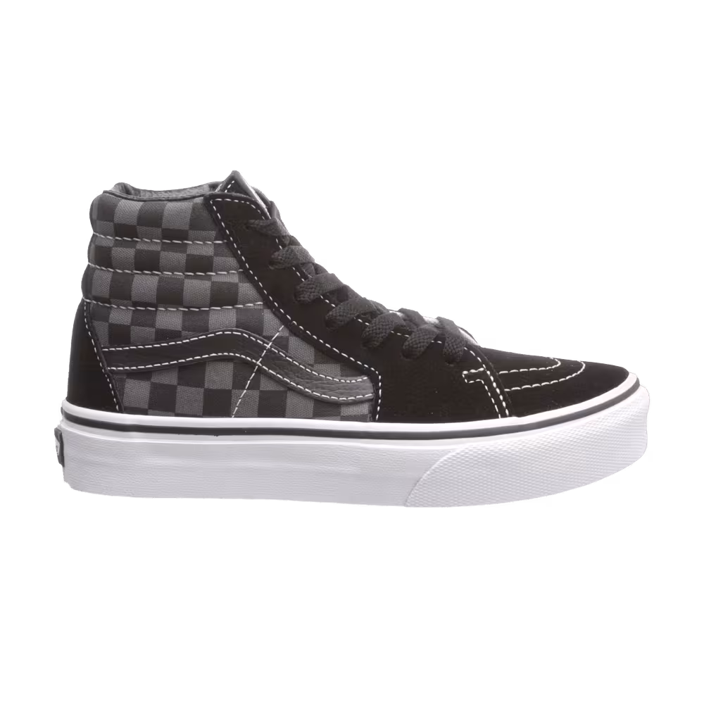 Vans Sk8-Hi Kids Checkerboard - Black Pewter