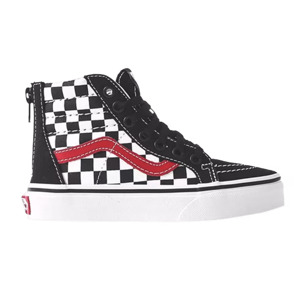 Vans Sk8-Hi Zip Kids Checkerboard