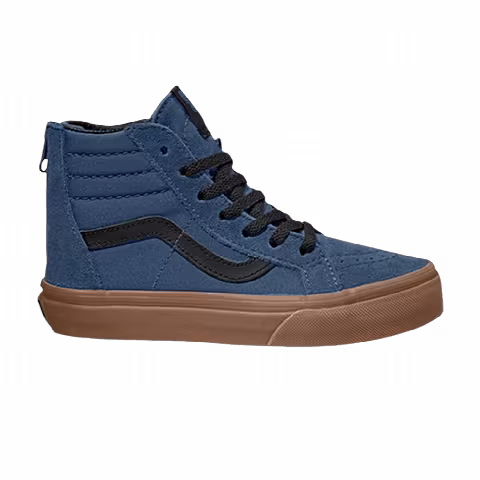 Vans Sk8-Hi Zip Kids 'Gum Outsole - Dark Denim'
