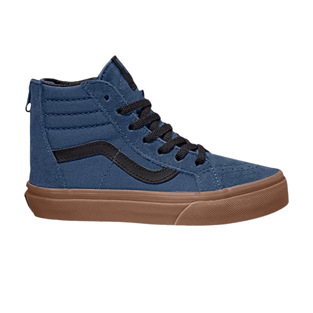 Vans Sk8-Hi Zip Kids Gum Outsole - Dark Denim