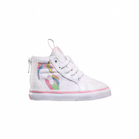 Vans Sk8-Hi Zip Toddler 'Unicorn - White Glitter'
