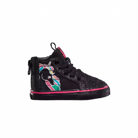 Vans Sk8-Hi Zip Toddler 'Unicorn - Black Glitter'