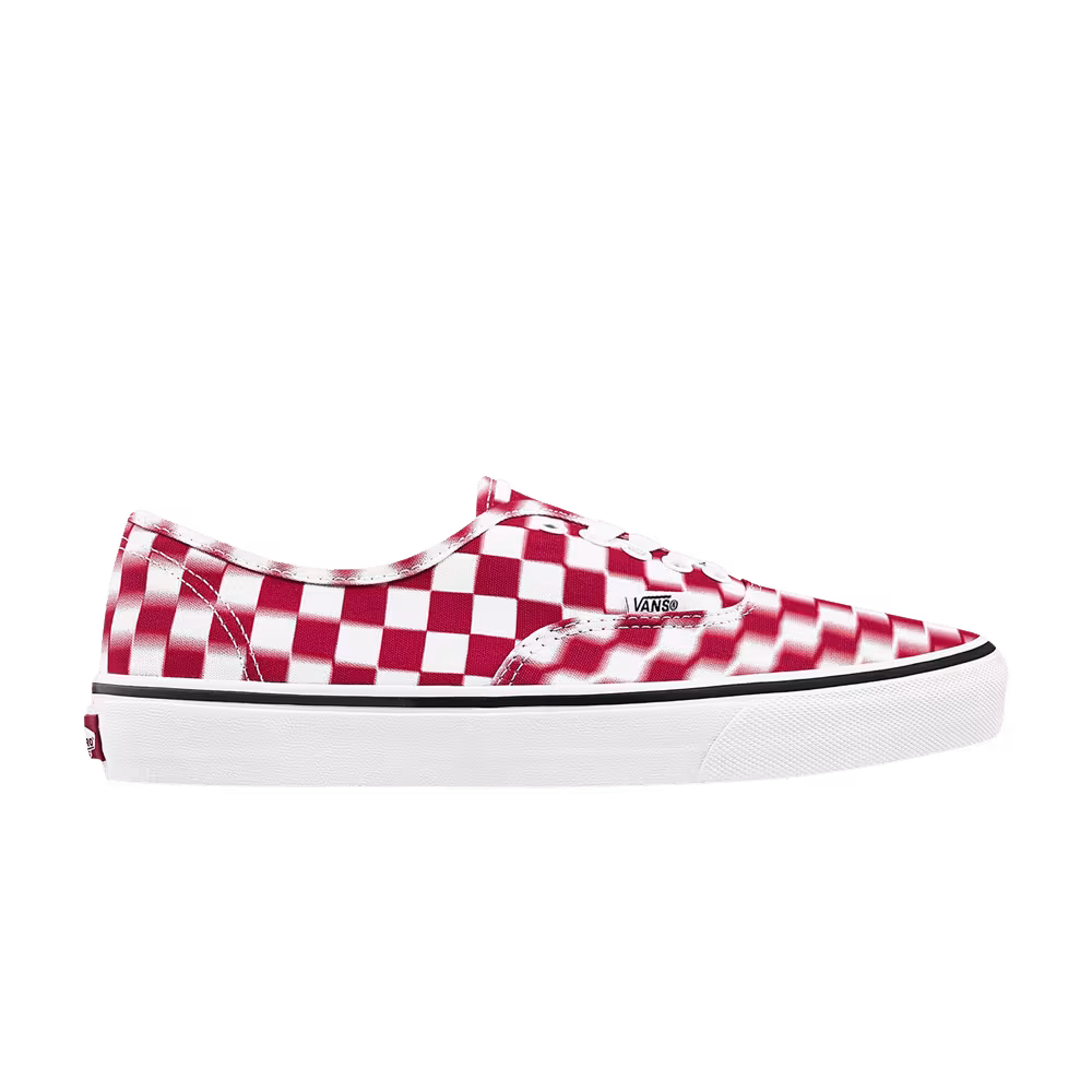Vans Authentic Blur Check - White Red