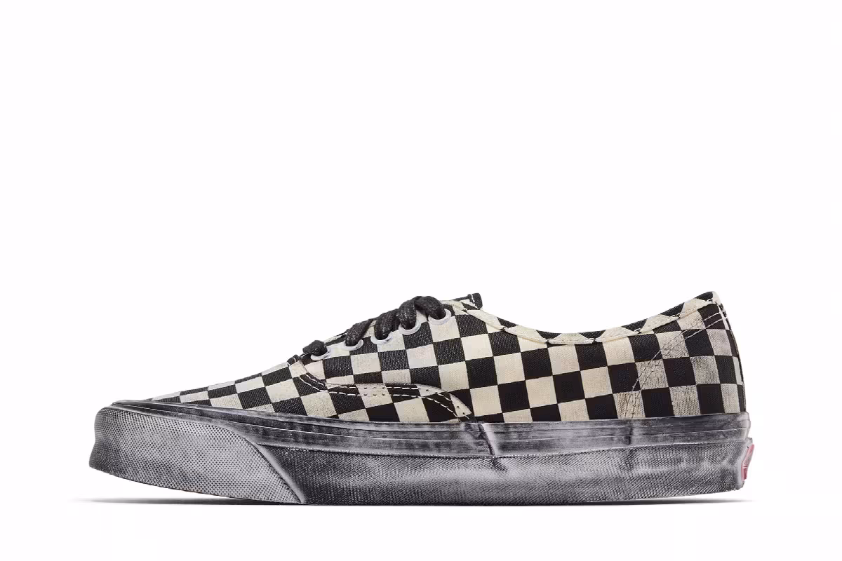 Vans OG Authentic LX Stressed - Black Checkerboard, view 4