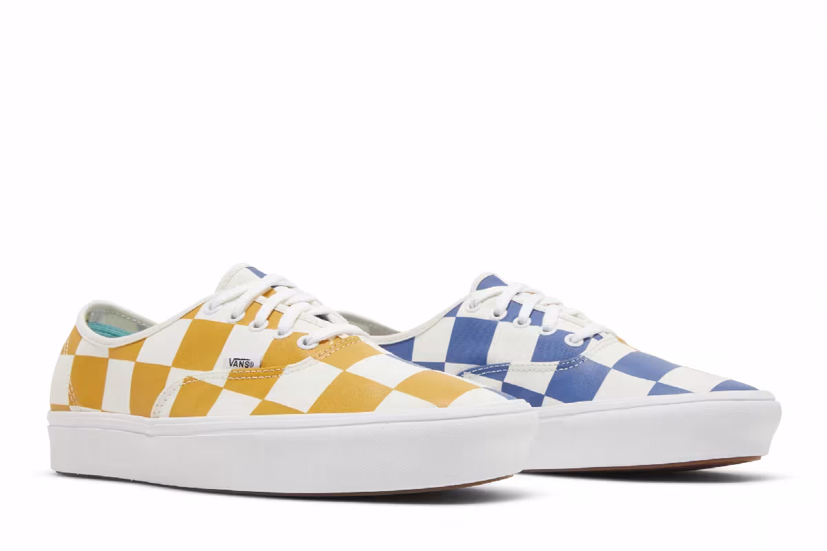 Vans ComfyCush Authentic Half Big Checker - Cadmium Yellow Blue, view 9