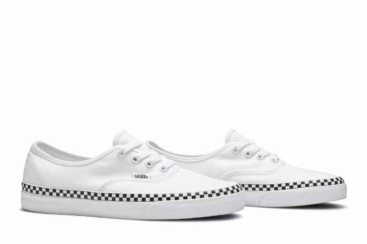 Vans Authentic Check Foxing - White, view 9