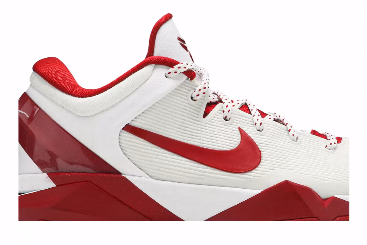 Nike Zoom Kobe 7 System TB White Gym Red, view 3