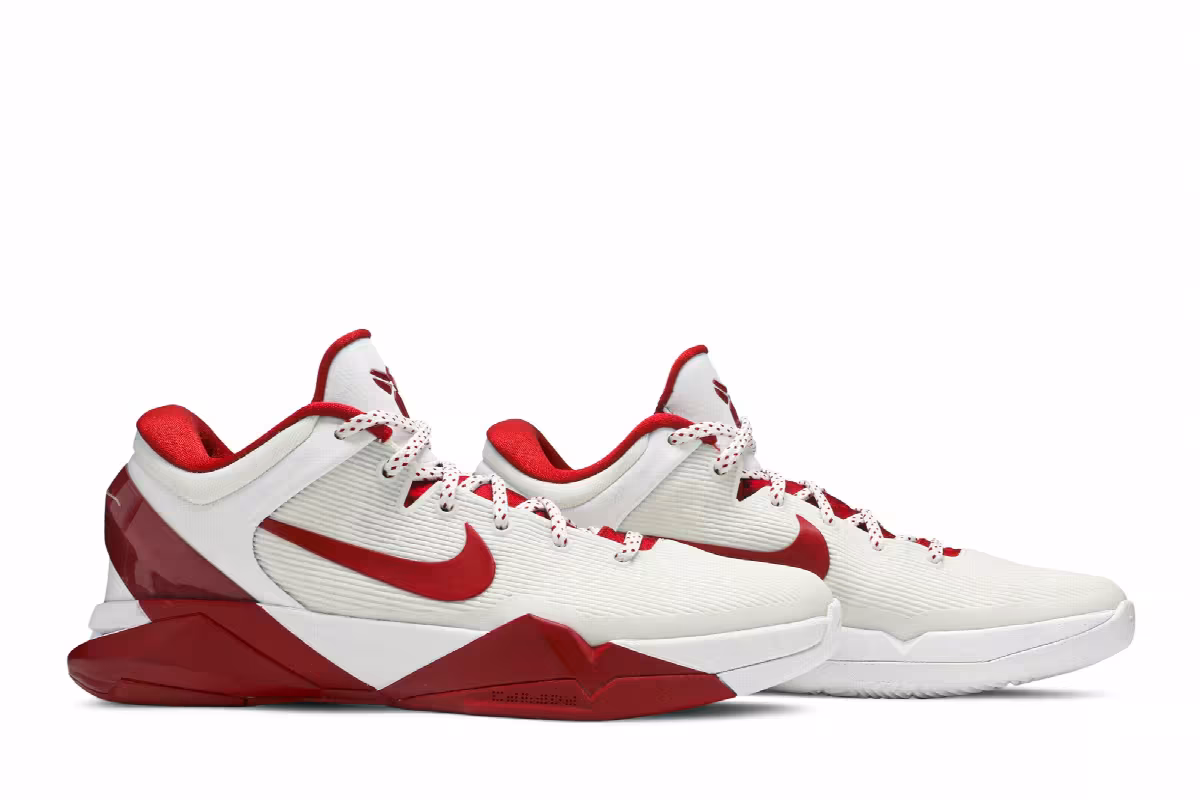 Nike Zoom Kobe 7 System TB White Gym Red, view 9