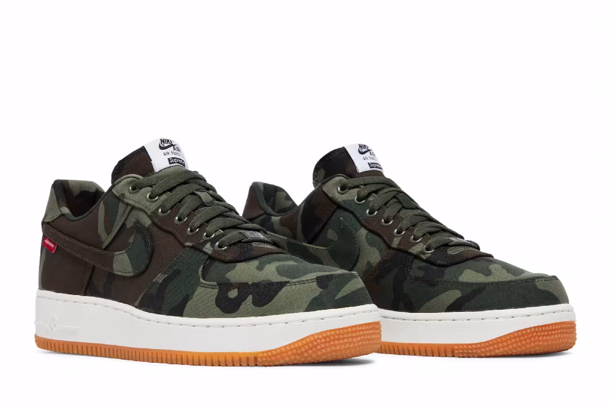 Supreme x Nike Air Force 1 Low Premium Camo, view 9