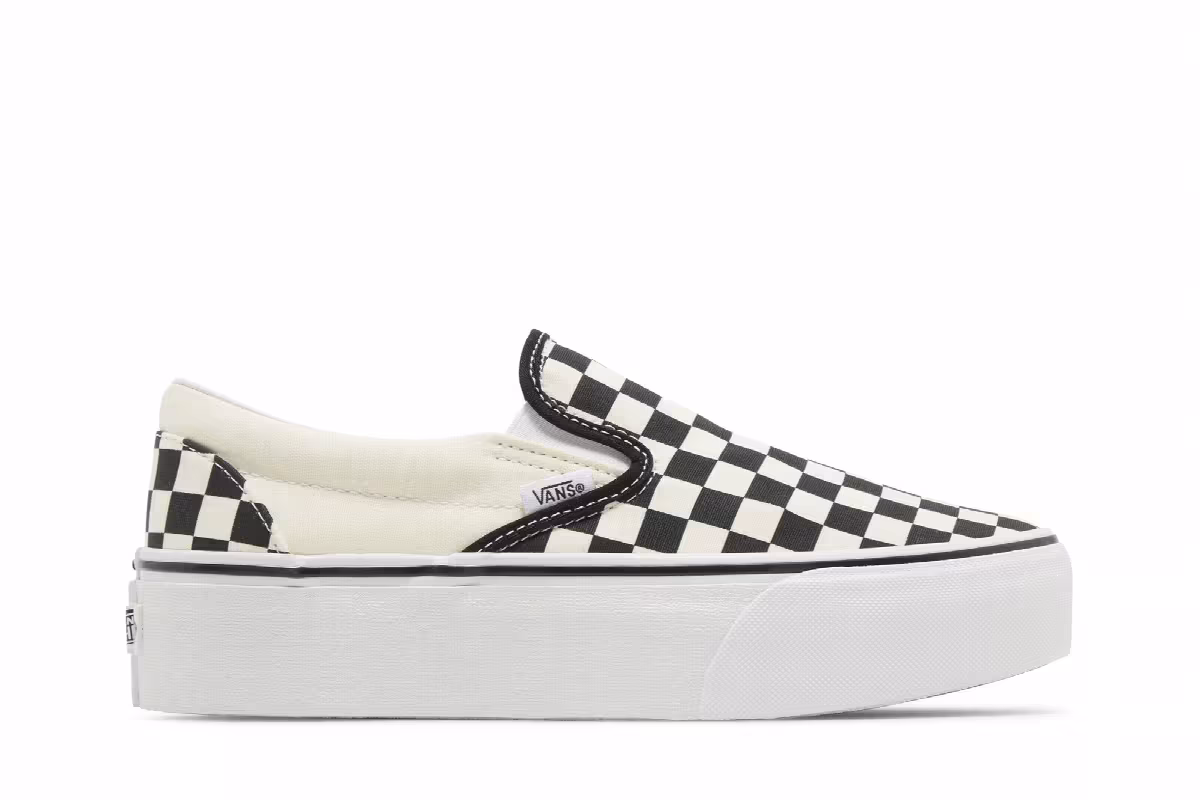 Vans Classic Slip-On Stackform Checkerboard - Black White, view 2