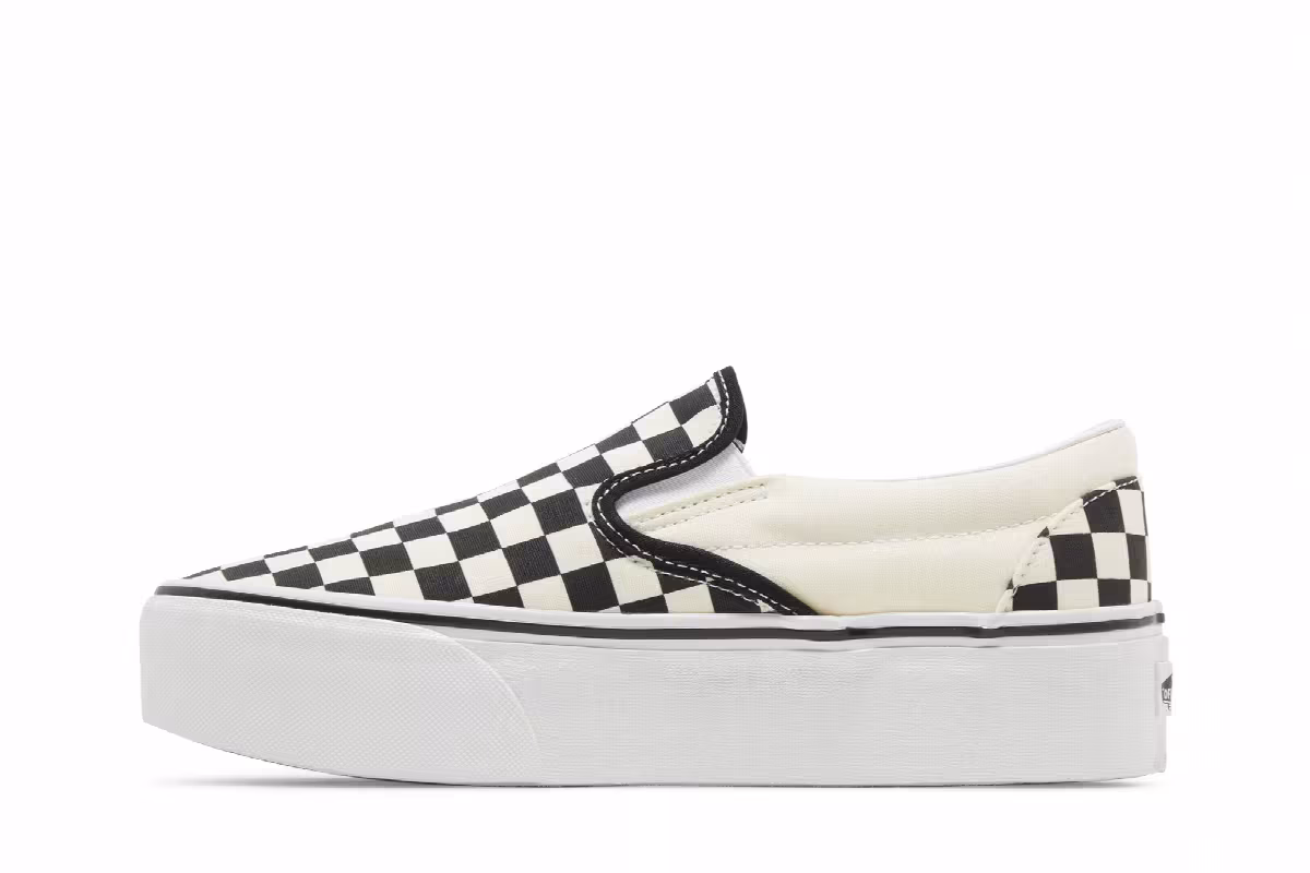 Vans Classic Slip-On Stackform Checkerboard - Black White, view 4