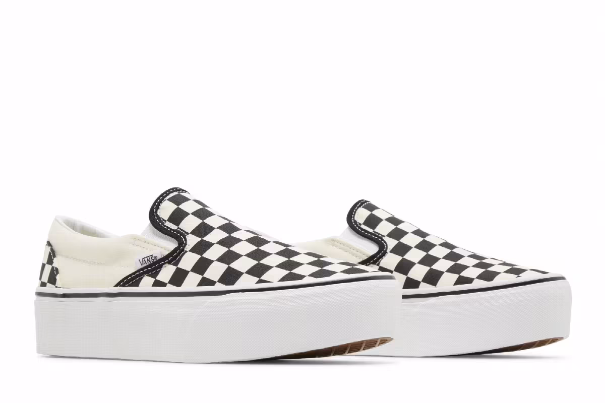 Vans Classic Slip-On Stackform Checkerboard - Black White, view 9