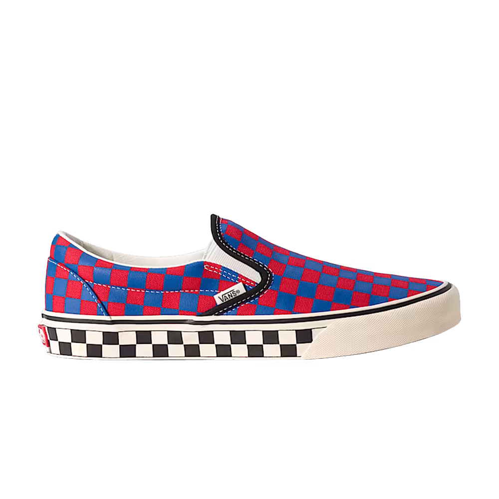 Vans Classic Slip-On Checkerboard Red Blue