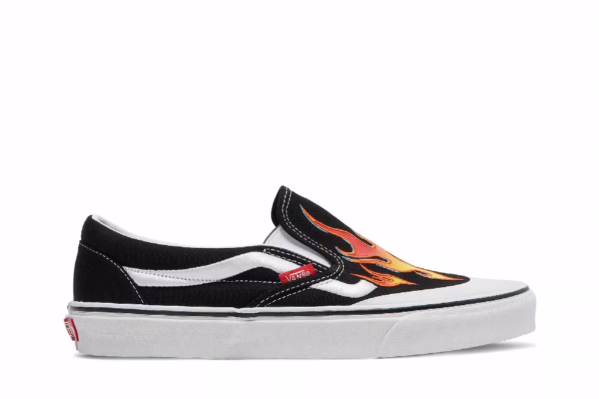 A$AP Rocky x Vans Classic Slip-On Worldwide Pack - Black Flame, view 2