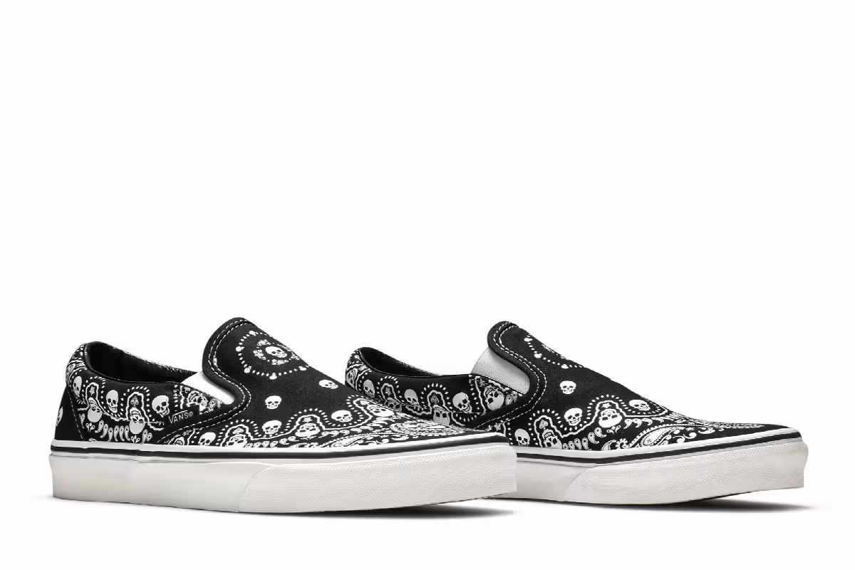 Vans Classic Slip-On Bandana - Black, view 9