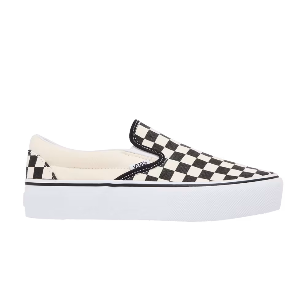 Vans Classic Slip-On Platform Checker - Black White