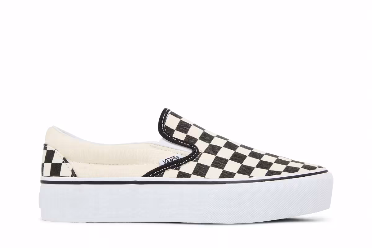 Vans Classic Slip-On Platform Checker - Black White, view 2