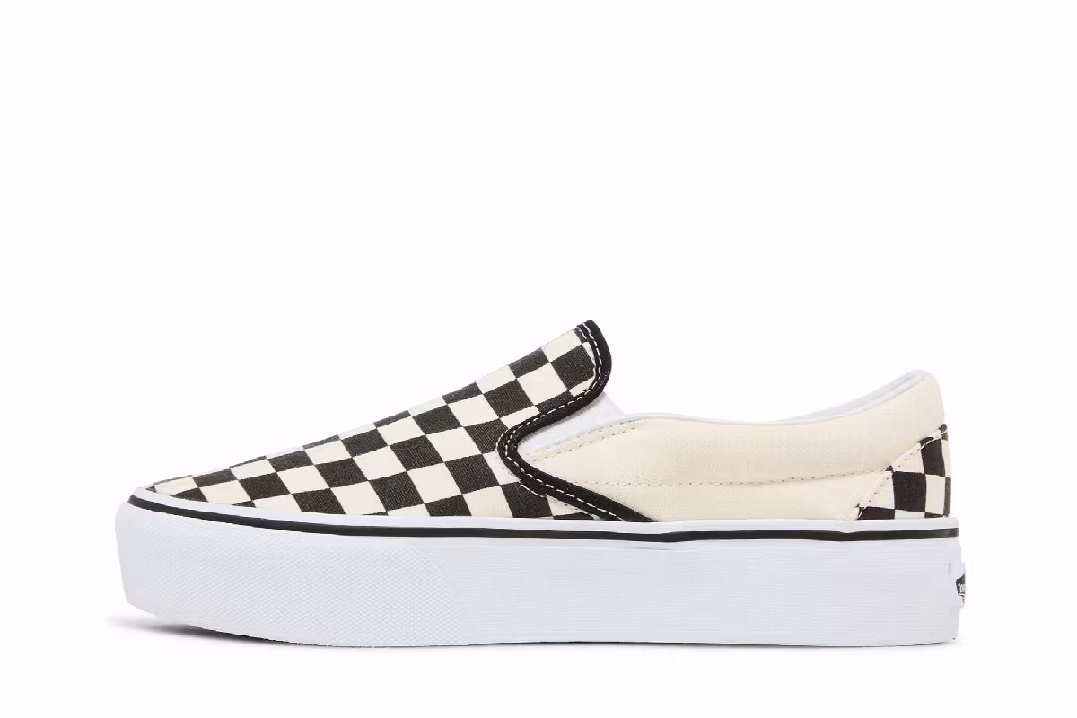 Vans Classic Slip-On Platform Checker - Black White, view 4