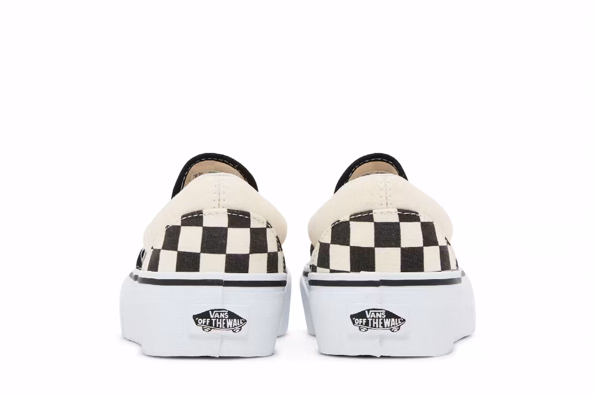 Vans Classic Slip-On Platform Checker - Black White, view 7