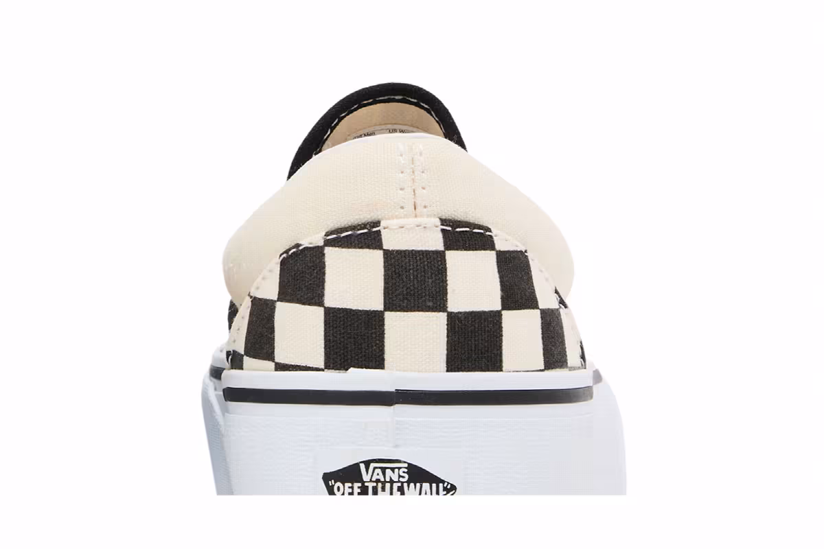 Vans Classic Slip-On Platform Checker - Black White, view 8