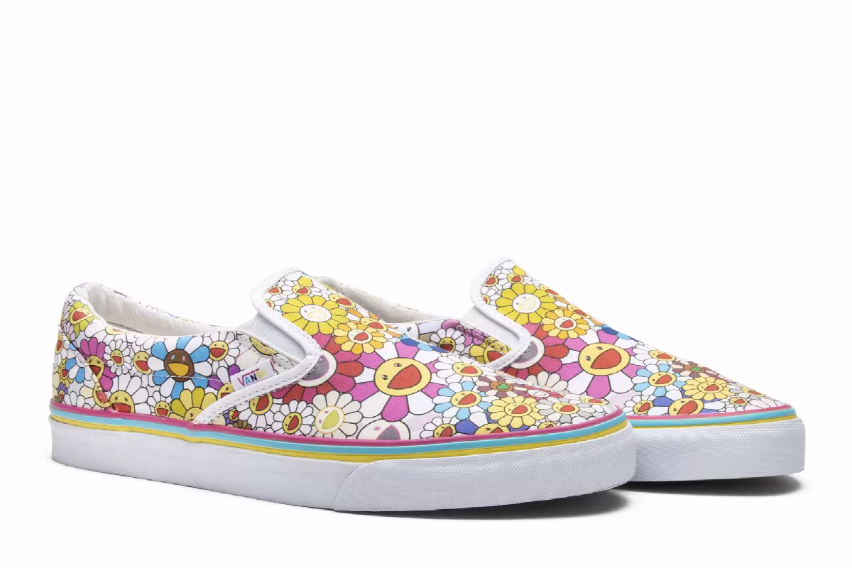 Vans Takashi Murakami Classic Slip-On LX Multi Flower, view 9