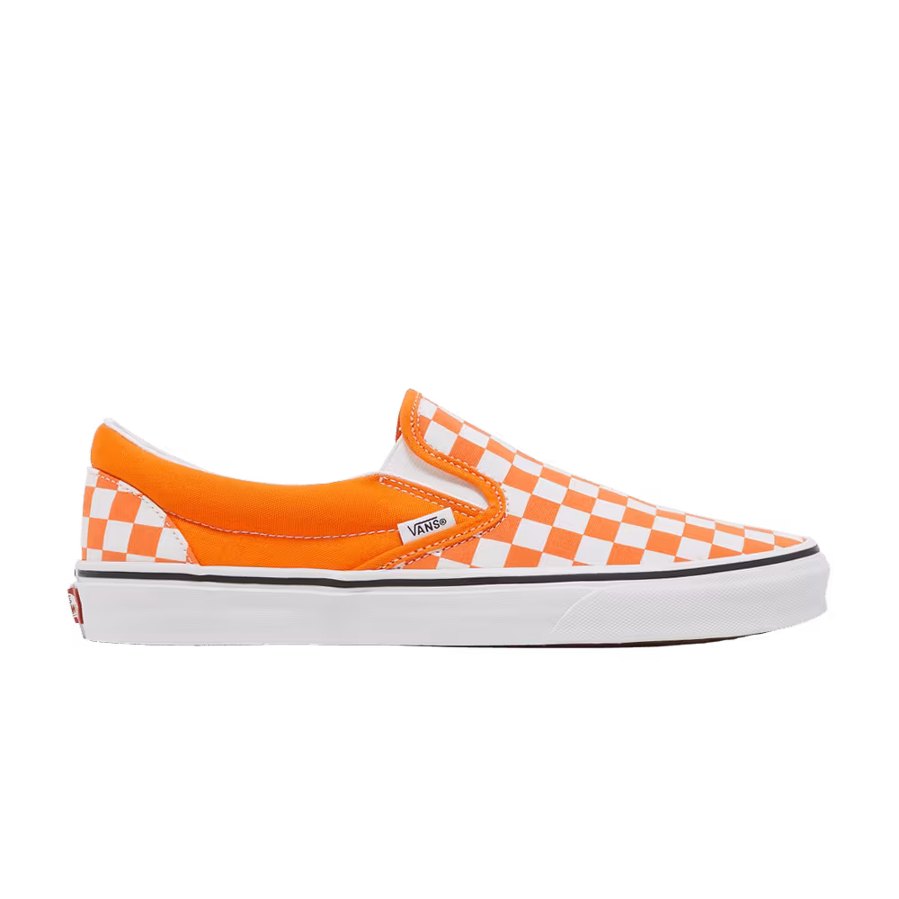 Vans Classic Slip-On Orange Tiger Checkerboard