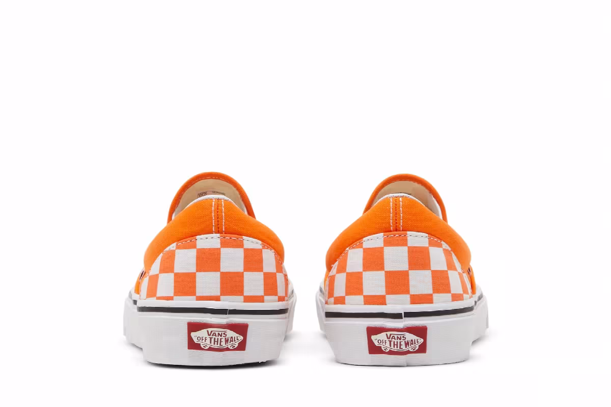 Vans Classic Slip-On Orange Tiger Checkerboard, view 7