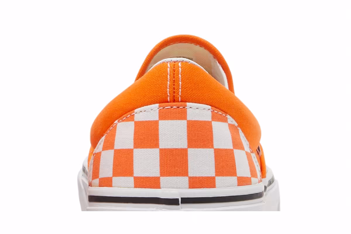 Vans Classic Slip-On Orange Tiger Checkerboard, view 8