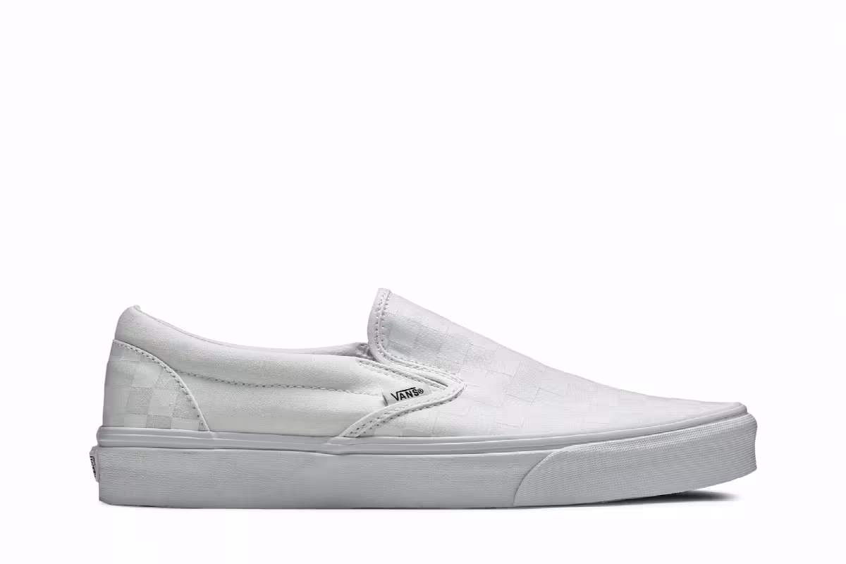 Vans Classic Slip-On White Checkerboard, view 2