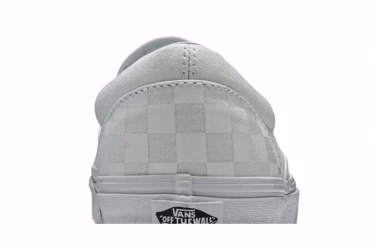 Vans Classic Slip-On White Checkerboard, view 8
