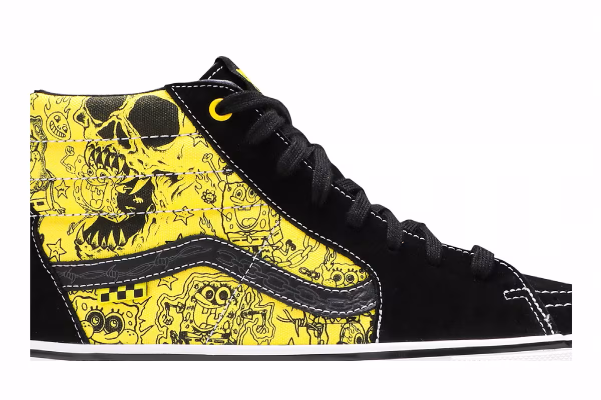 Mike Gigliotti x SpongeBob SquarePants x Vans Skate Sk8-Hi Black Yellow, view 3