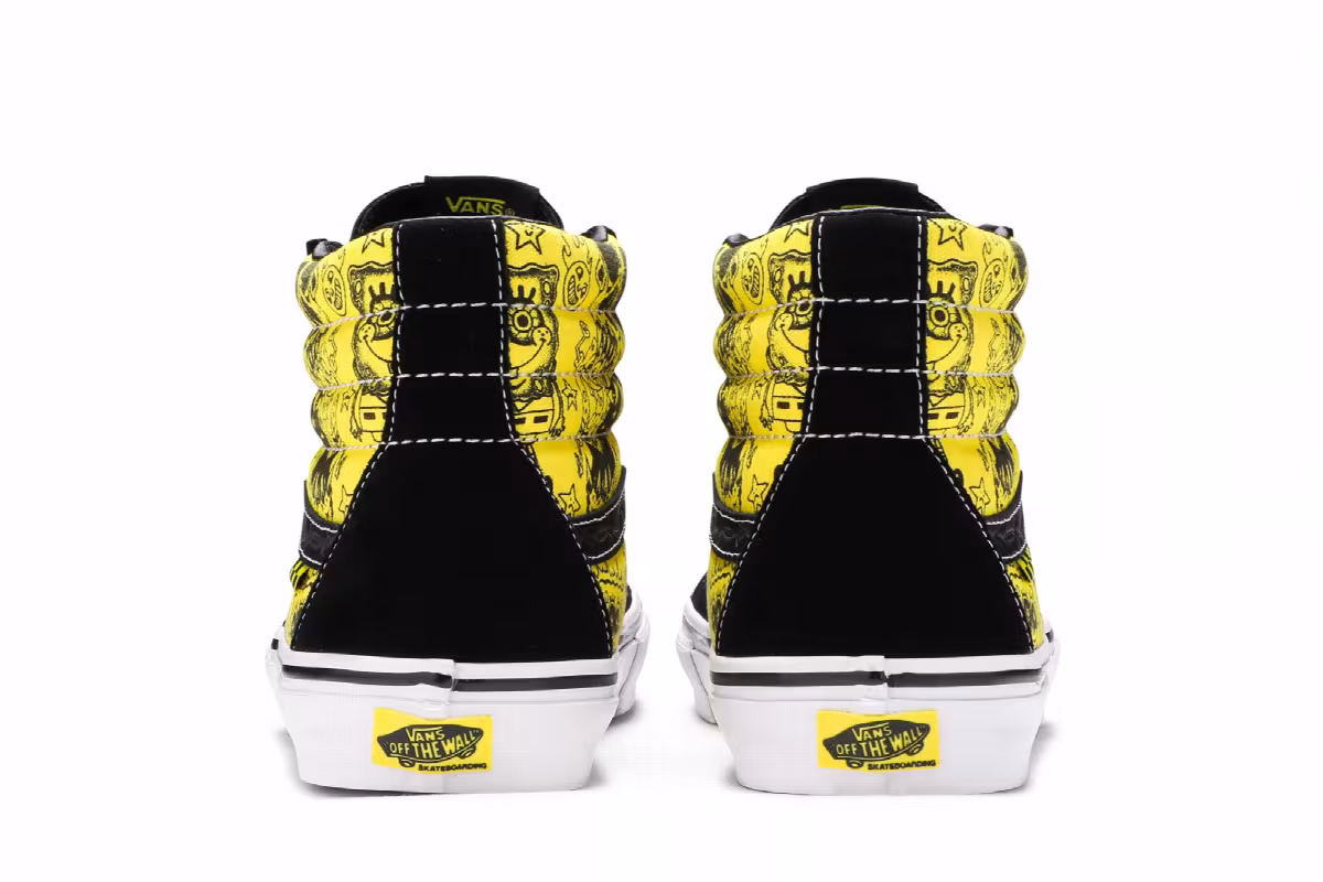 Mike Gigliotti x SpongeBob SquarePants x Vans Skate Sk8-Hi Black Yellow, view 7