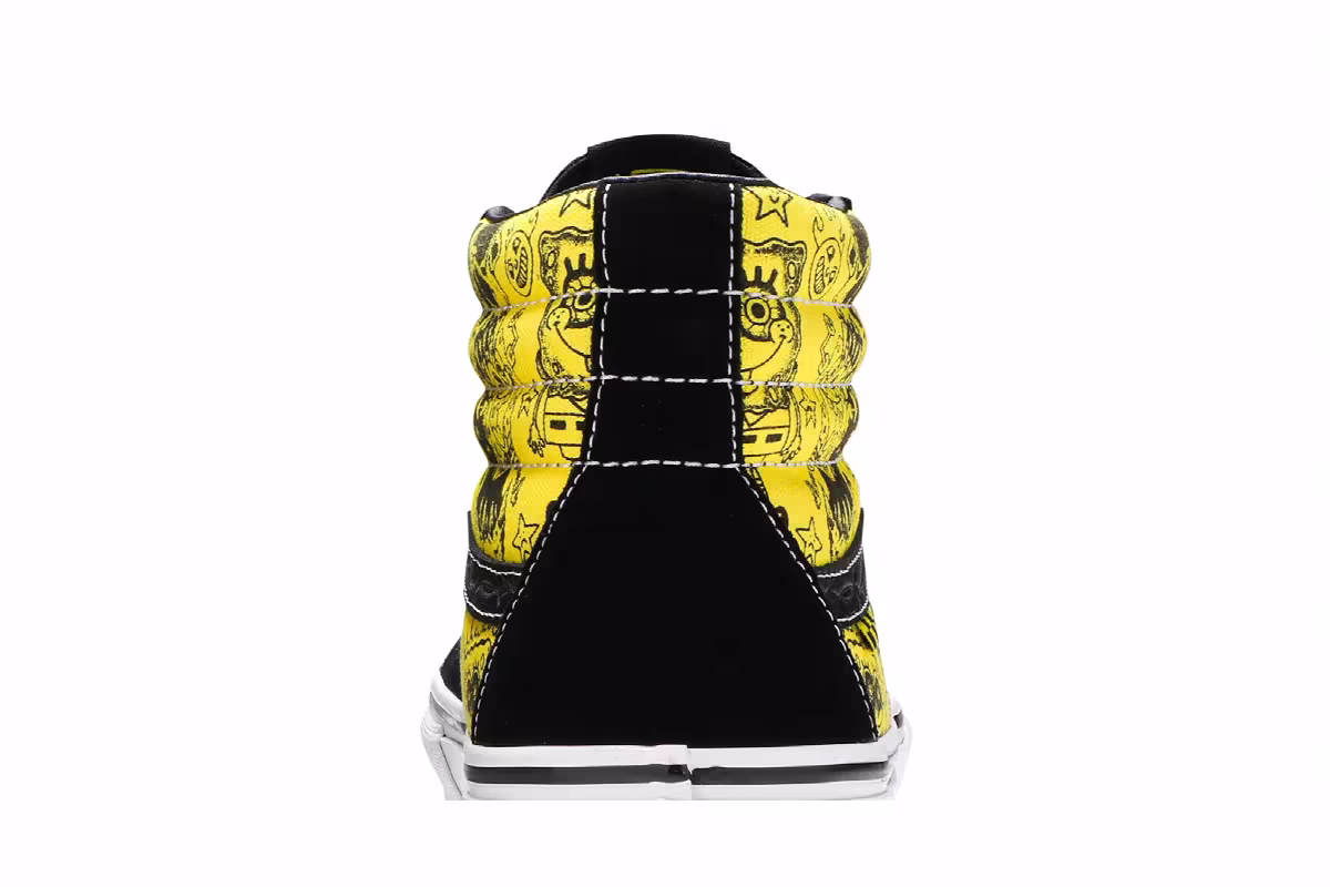 Mike Gigliotti x SpongeBob SquarePants x Vans Skate Sk8-Hi Black Yellow, view 8