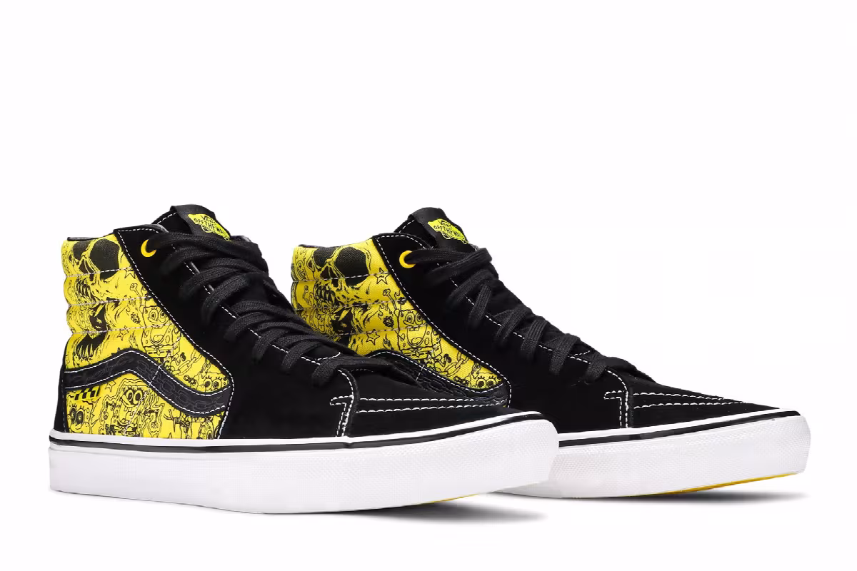 Mike Gigliotti x SpongeBob SquarePants x Vans Skate Sk8-Hi Black Yellow, view 9