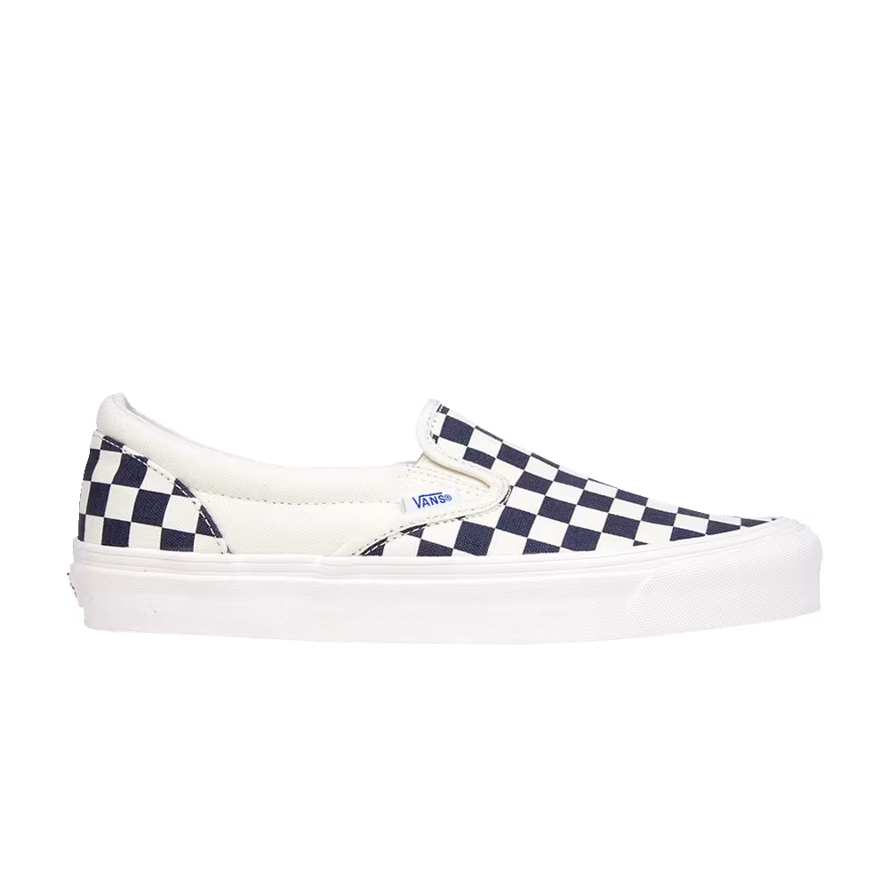Vans OG Classic Slip-On LX Navy Checkerboard