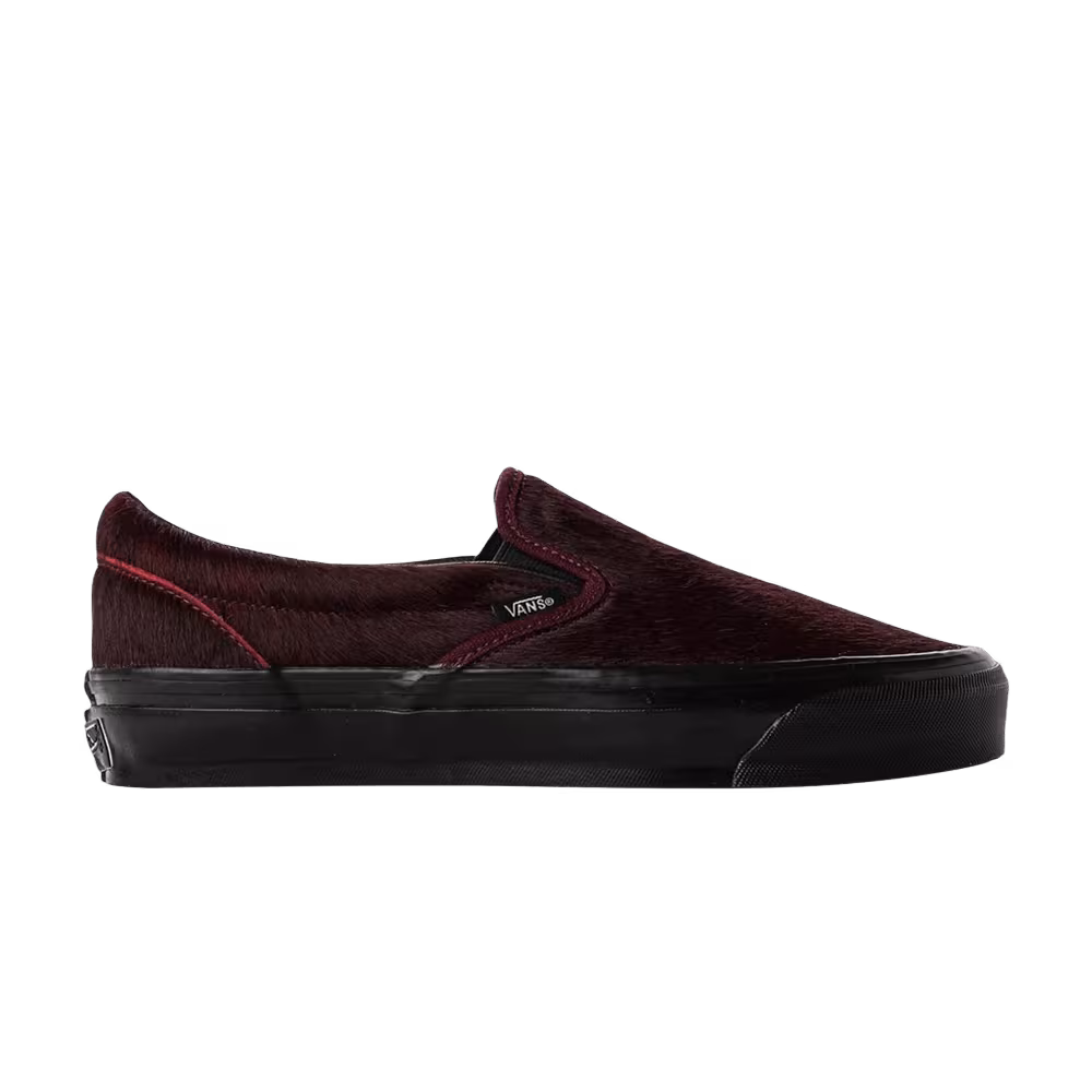 Vans Classic Slip-On 98 LX Pony Hair Burgundy Black