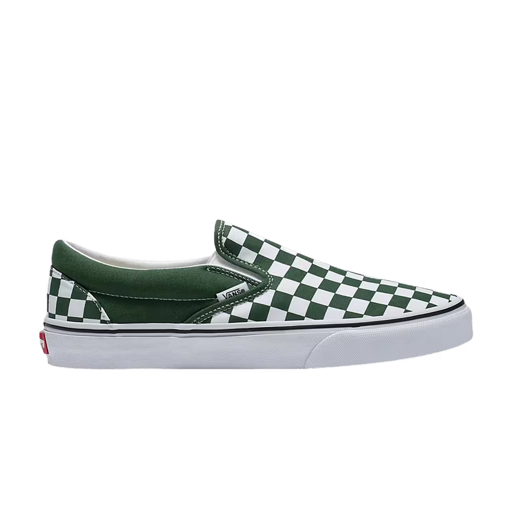 Vans Classic Slip-On Checkerboard Green