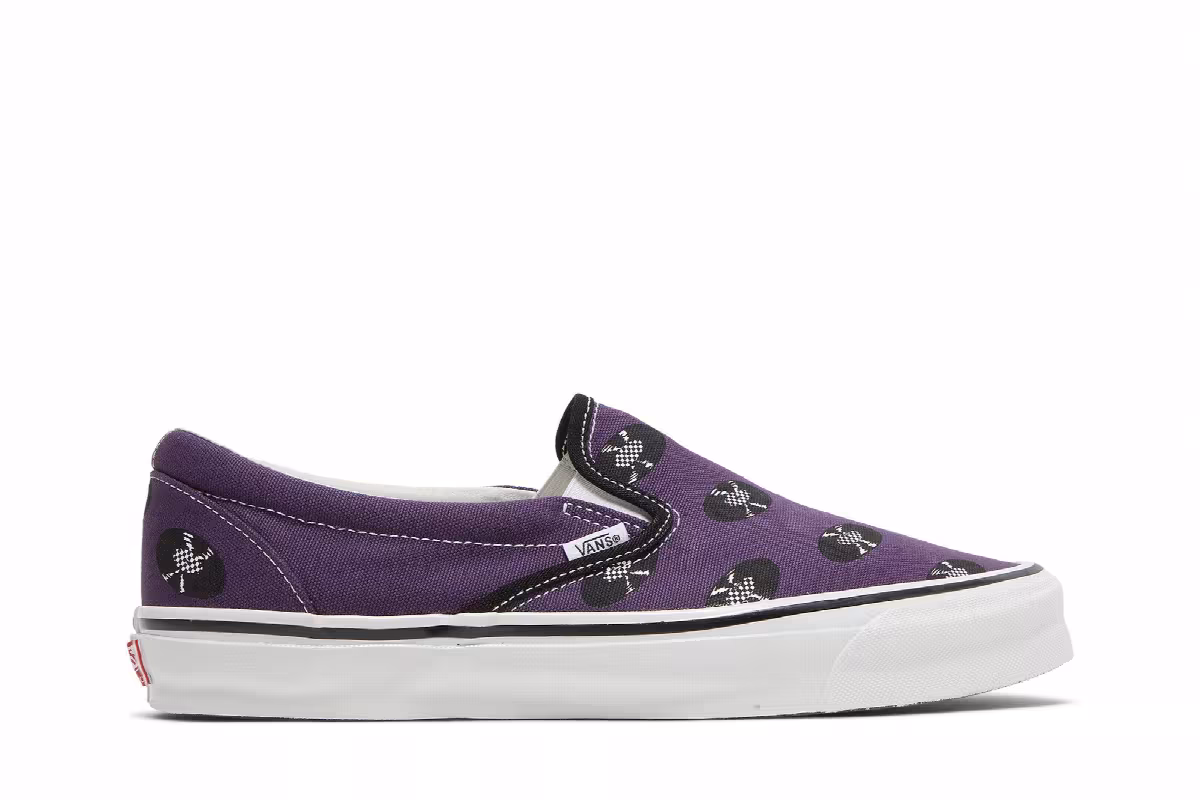 Wacko Maria x Vans OG Classic Slip-On Purple Records, view 2