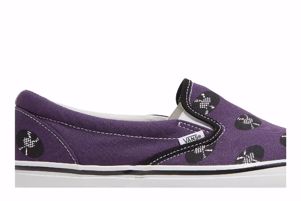 Wacko Maria x Vans OG Classic Slip-On Purple Records, view 3