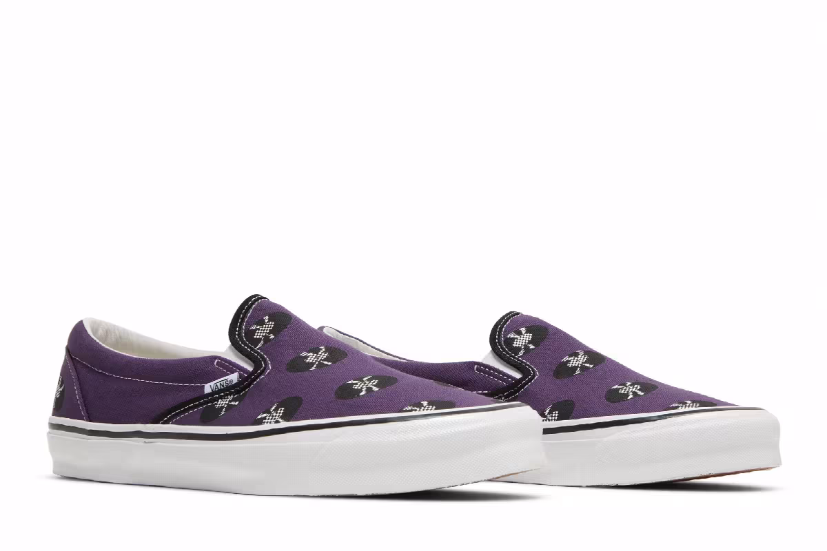 Wacko Maria x Vans OG Classic Slip-On Purple Records, view 9