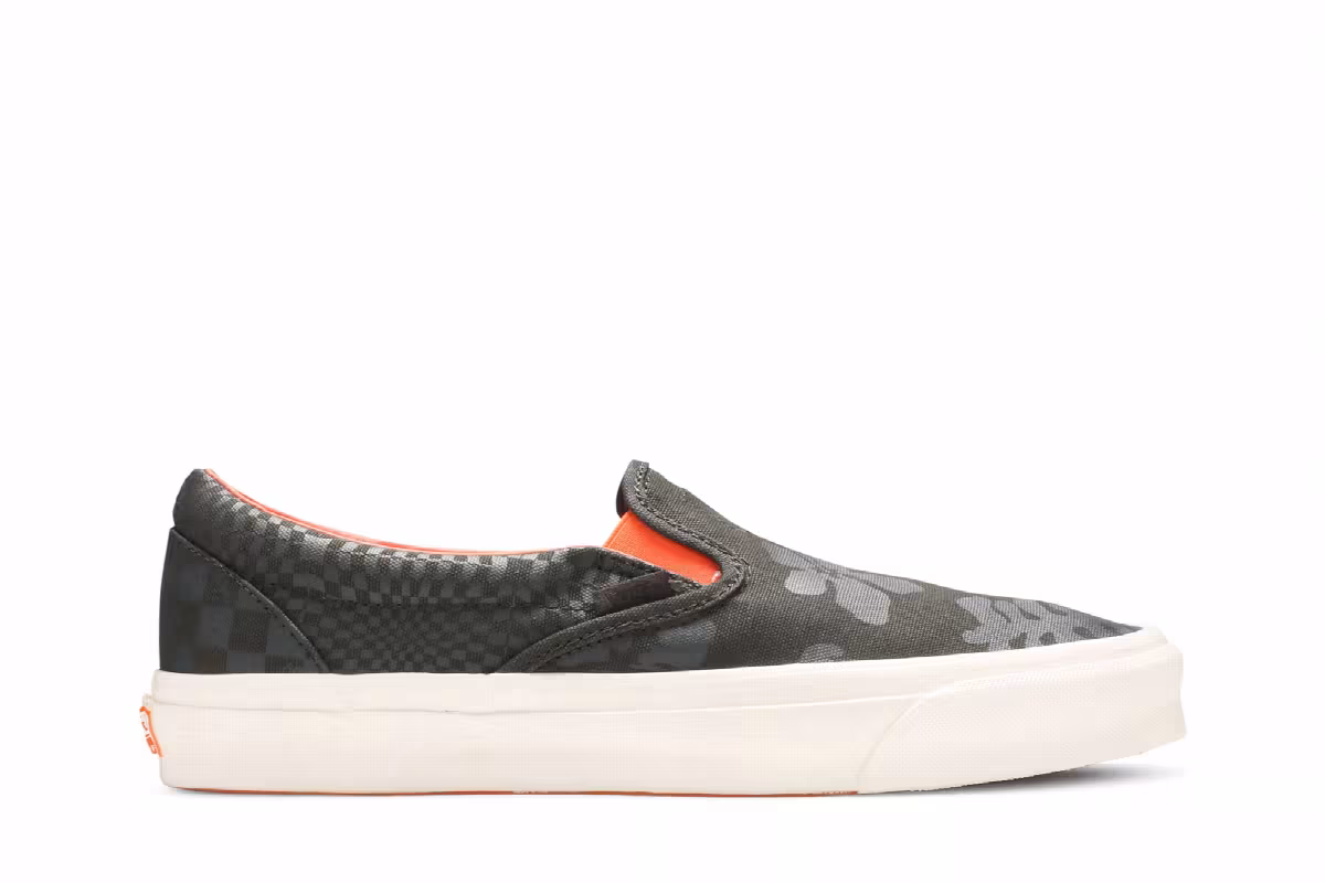 Porter-Yoshida & Co. x Vans OG Classic Slip-On LX Forest Night Floral Checkerboard, view 2