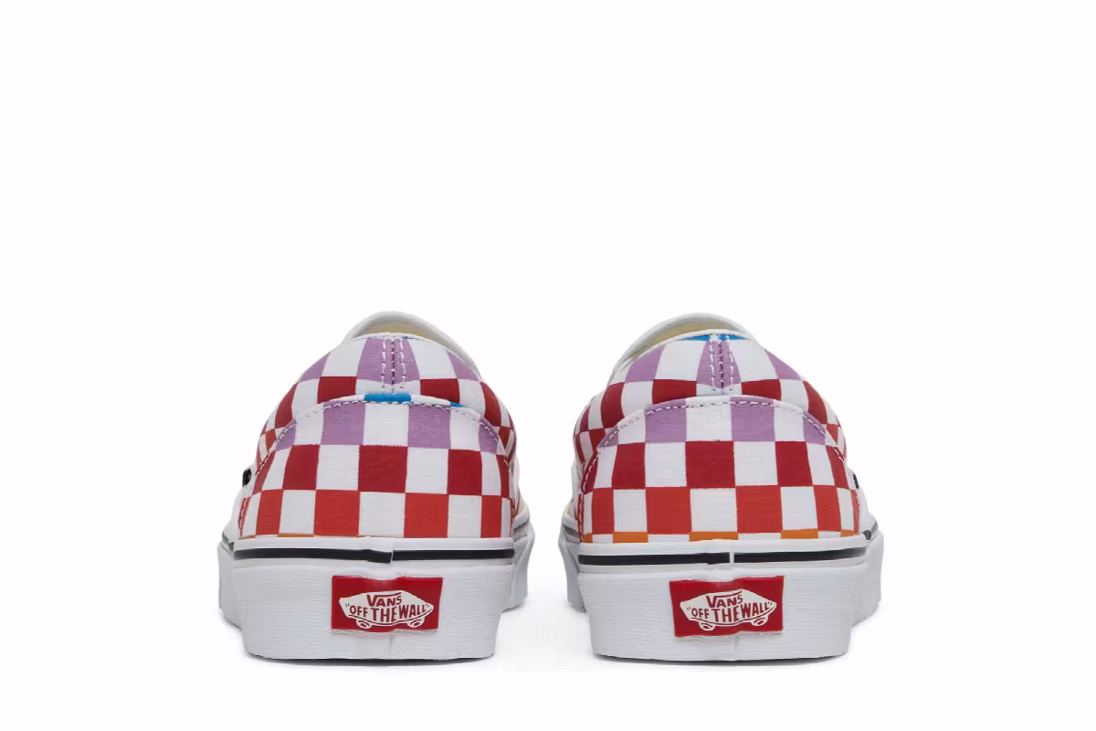 Vans Classic Slip-On Rainbow Checkerboard, view 7
