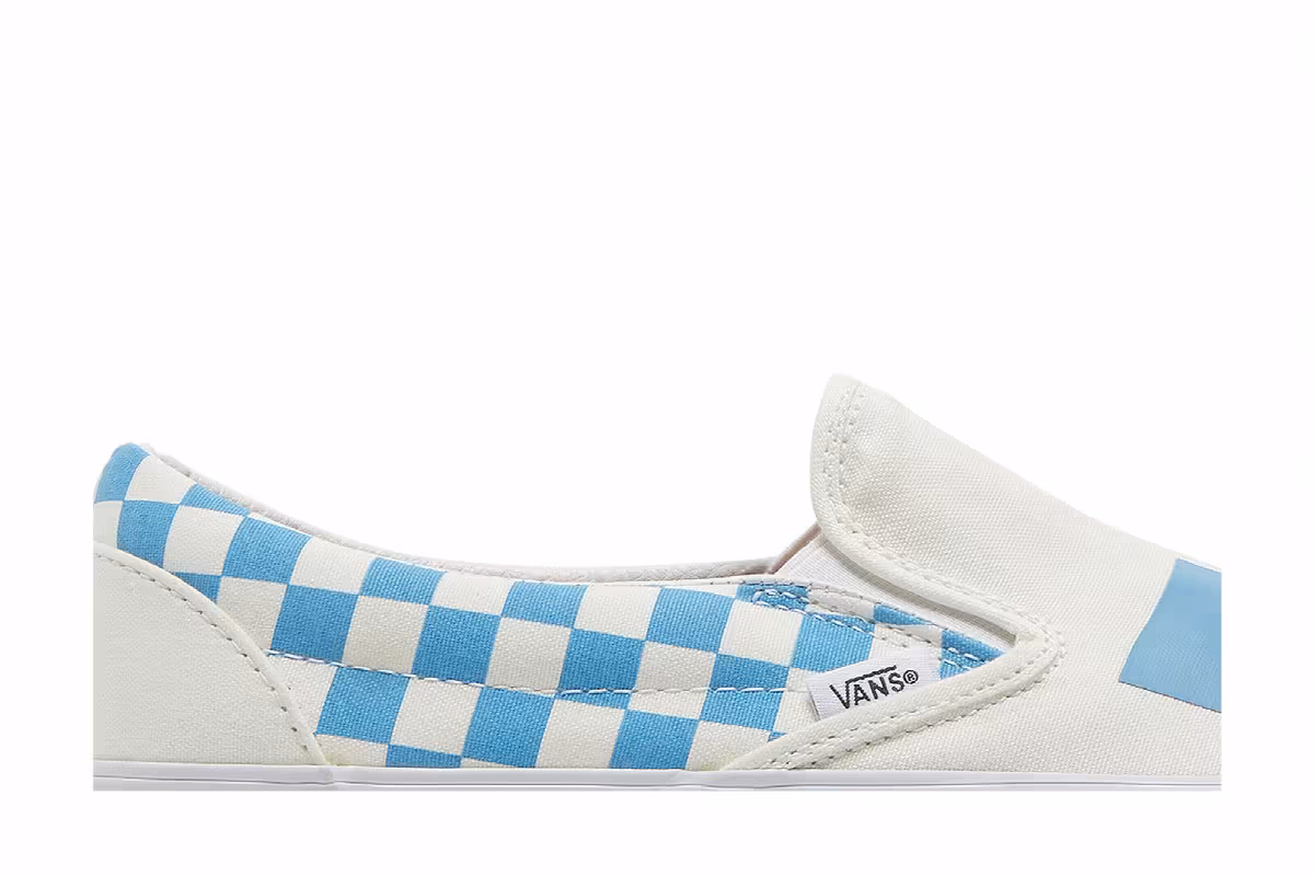 MOCA x Vans Classic Slip-On Checkerboard - Cyan, view 3