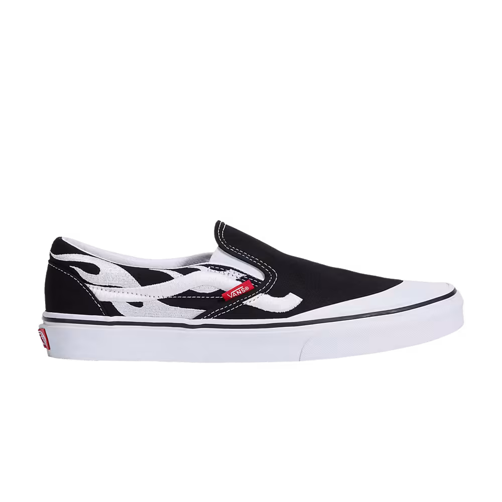 A$AP Rocky x Vans Classic Slip-On Worldwide Pack - Black White Flame